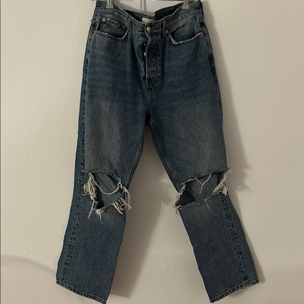 Ripped dad jeans